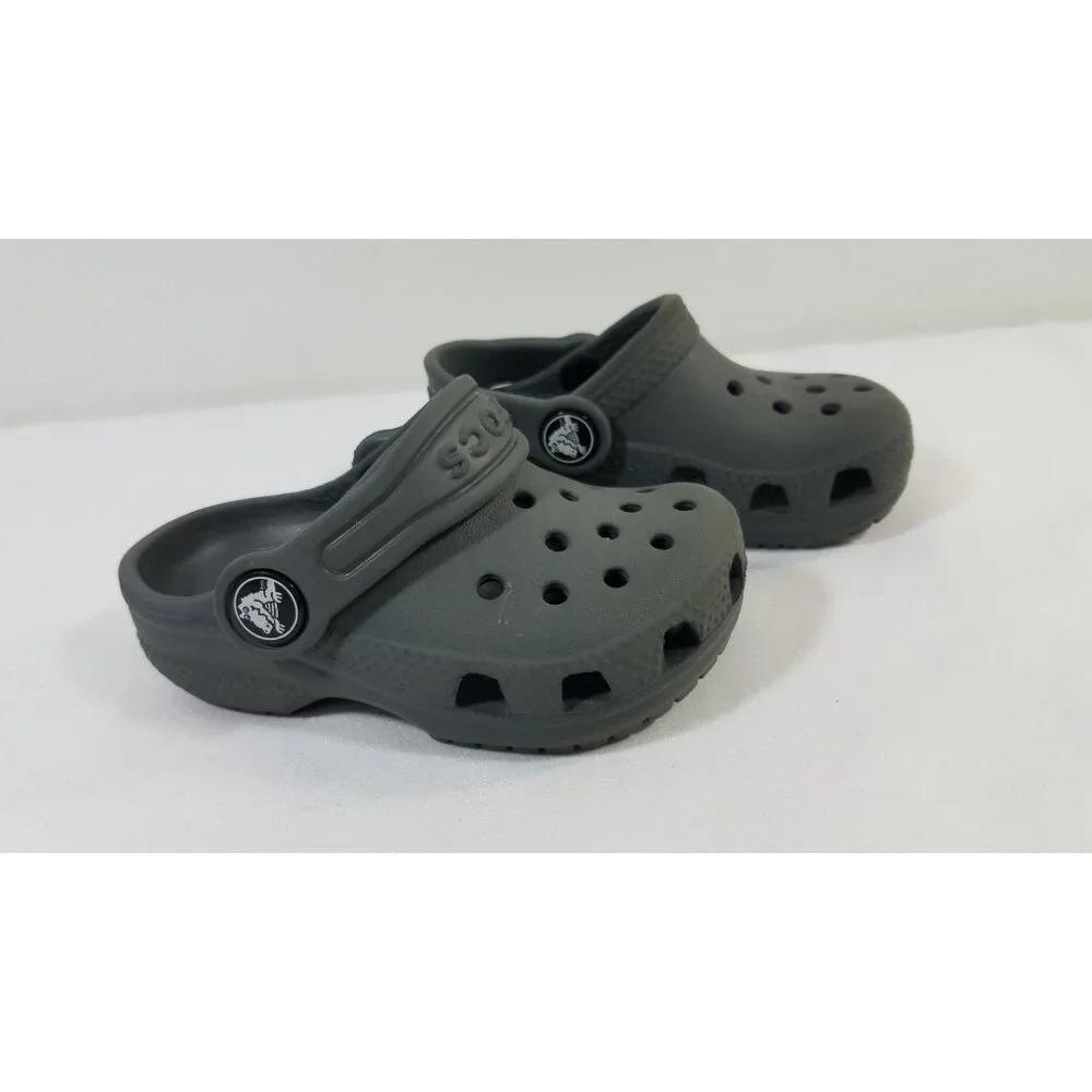 Crocs Toddlers Classic Clogs Gray Size 5 Kids GUC
